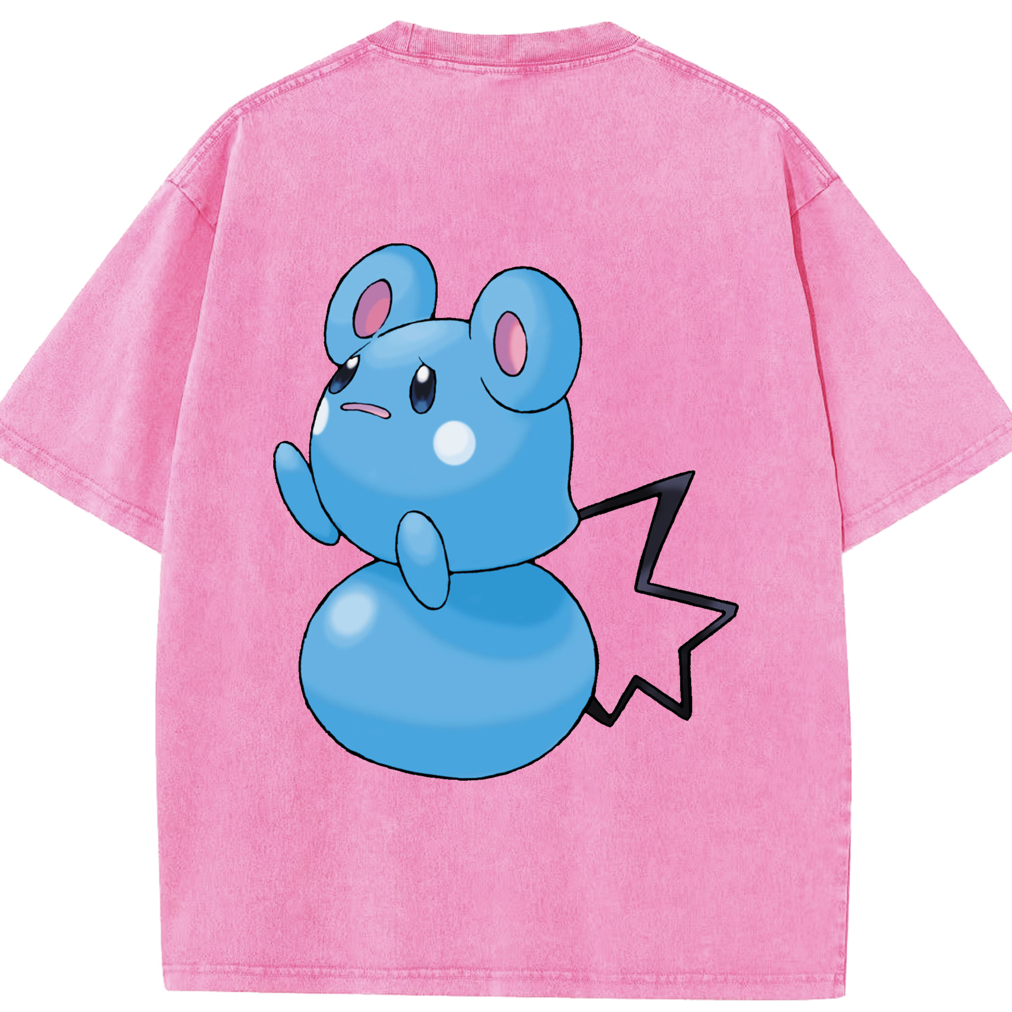 （画像用） ポケットモンスター Pokémon 綿100% ヴィンテージ風 半袖Tシャツ（背面プリント）